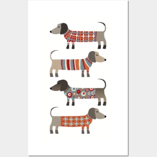 Sausage Dogs in Sweaters Posters and Art